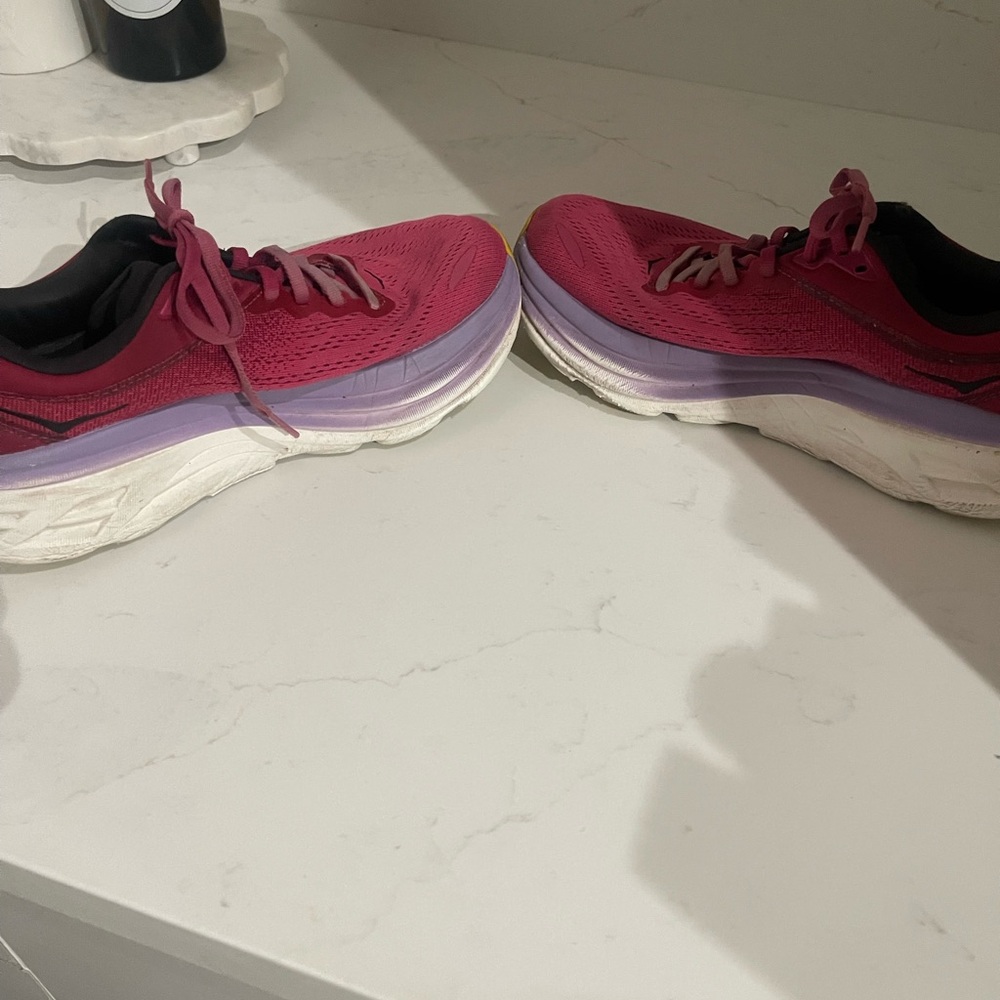Hoka Women's Magenta Running Shoes with Lavender Midsole size 7 - Picture 6 of 7